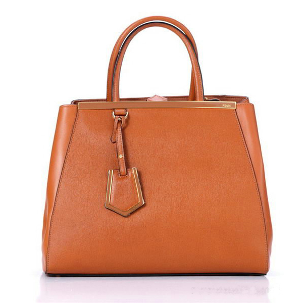 F001 Fendi Autunno Inverno 2012 2Jours Camel originale Leather Tote B